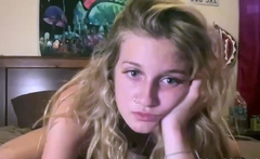 Horny blonde teen slut get facial after hard pounding live a
