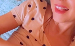 Sexy amateur redhead teen double dildo action