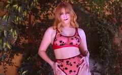 Curvy teen reveals her nipple piercings
