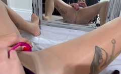 ButtPlugBetty - Horny Squirting and Peeing in Pantyhose