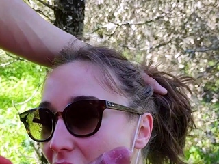 Brunette hardcore blowjob