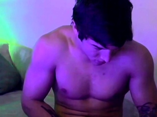 Jock Flaunts His Abs While Wanking