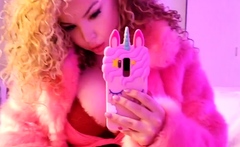 Stacked brunette goes solo toys and masturbation