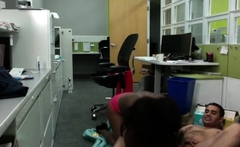 Black Horny Interracial Blowjob In My Office