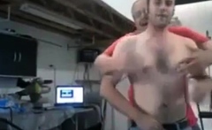 Dancing Daddy Bear Flashes His Big Cock on Webcam