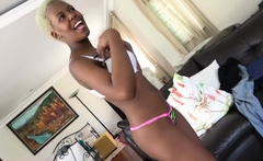 Big Black Ass Ebony Rides Big White Cock