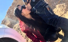 Chinese Amateur in High Heels Pantyhose Public Sex
