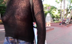 European Amateur Gives Wicked Head Outdoors In Public