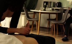 Cuckold Husband Prepares His Girl For A Steamy Threesome