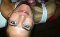 Amateur MILF Swallows Cum and Gets a Facial