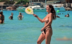 Topless beach beauties #1 - Bouncy boobs special